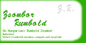 zsombor rumbold business card